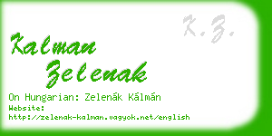 kalman zelenak business card